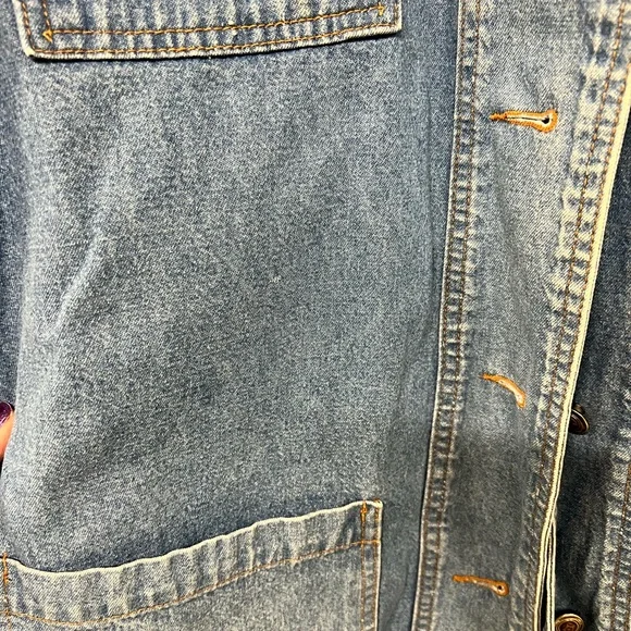 Dakota Sport Women’s Long Jean Coat Size 1xl - Picture 8 of 10